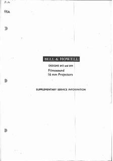 Bell and Howell 644 manual